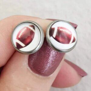 NWT Vintage Football Earrings